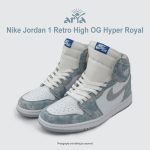 کتونی نایک جردن 1 ساقدار هایپر رویال سفید آبی | nike air jordan 1 high hyper royal